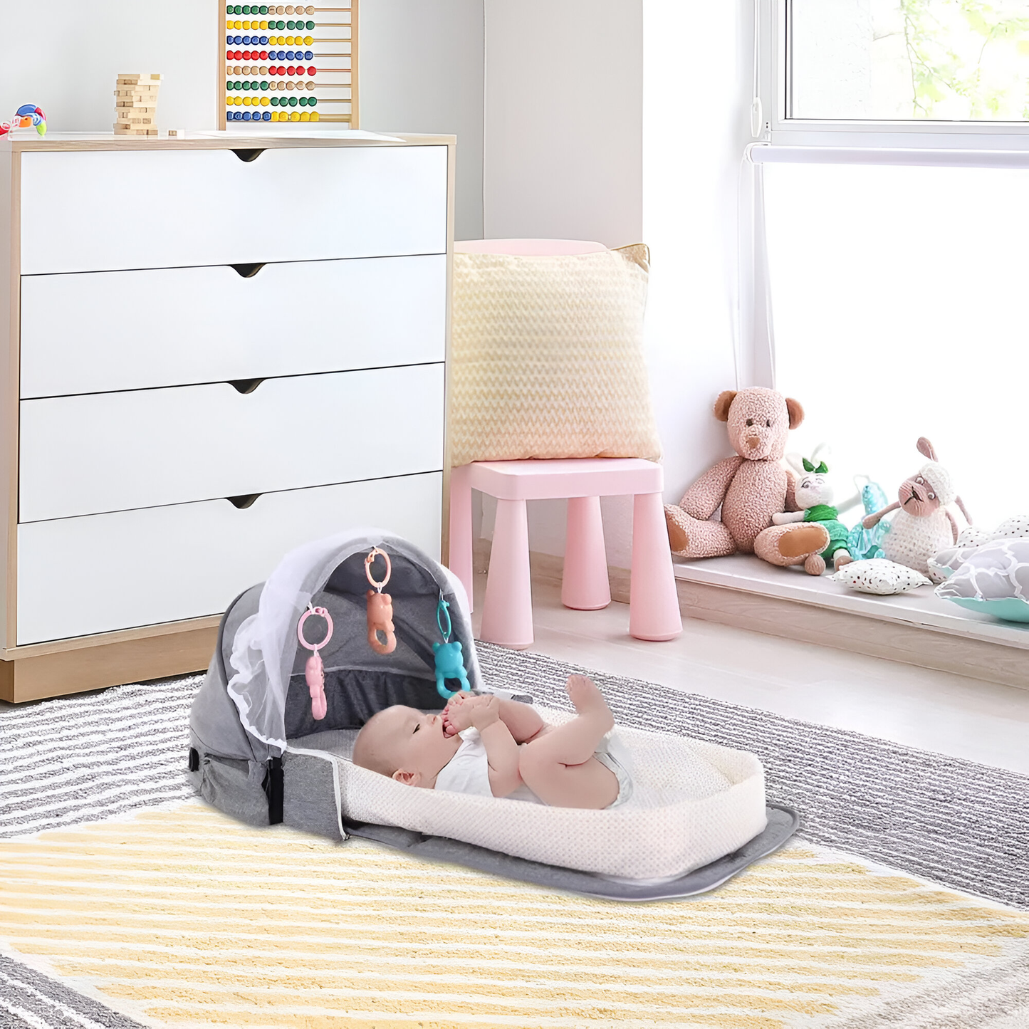 ✨ Lit bébé nomade - pliable instantanément !