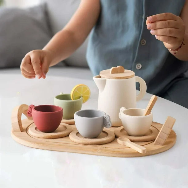 Set de thé en bois pour enfants
