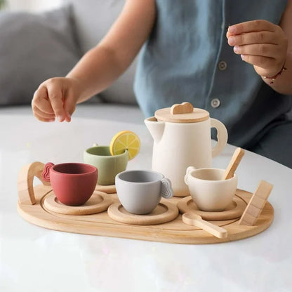 Set de thé en bois pour enfants