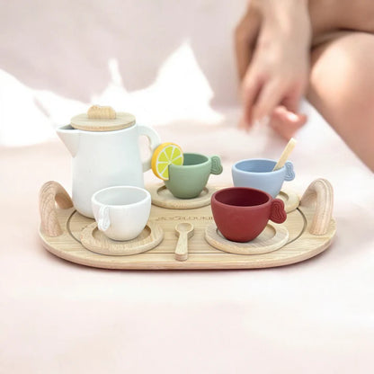 Set de thé en bois pour enfants